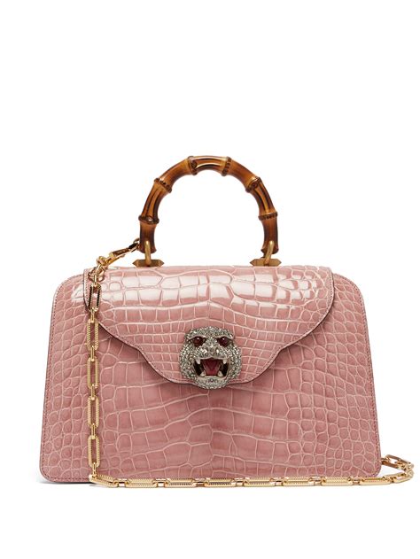 gucci bamboo top handle bag pink|gucci bamboo handle shopper.